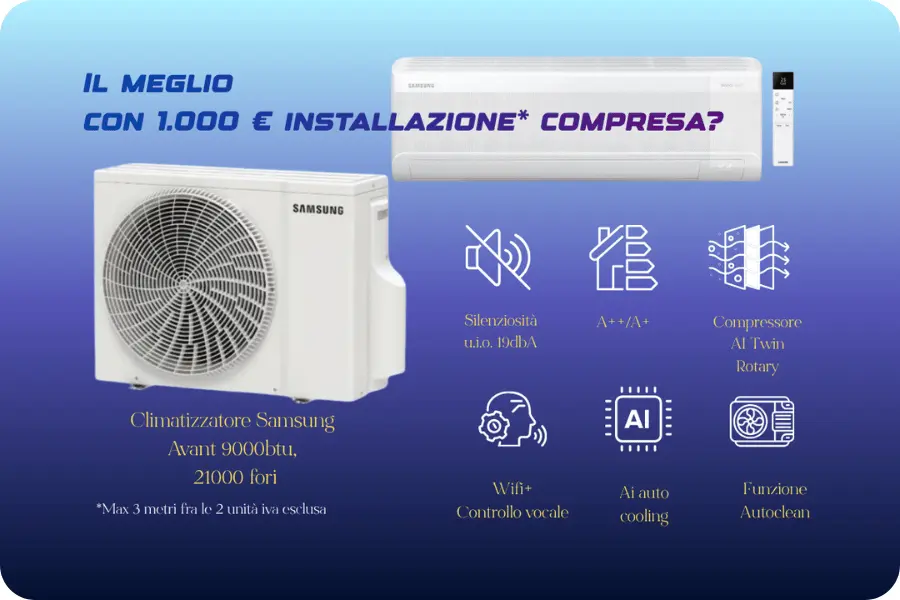 Offerta climatizzatore Samsung Avant S2